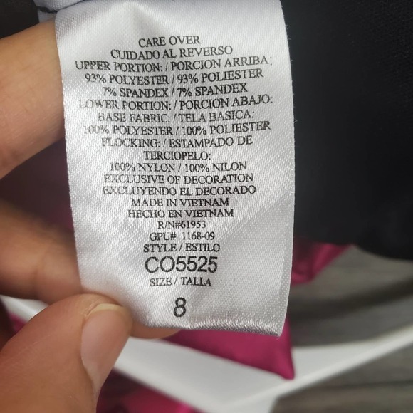 Jona Michelle Velvet Bow Tulle Holiday Special Occassion Tie Back Dress Size 8 - Picture 7 of 8